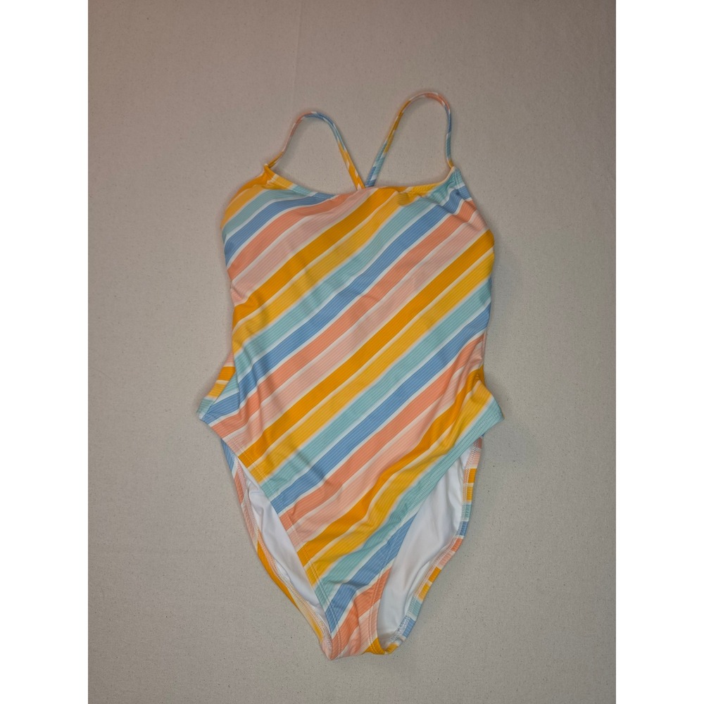 Shade & Shore Scoop Neck One Piece Swimsuit Multi-Color XS NWT